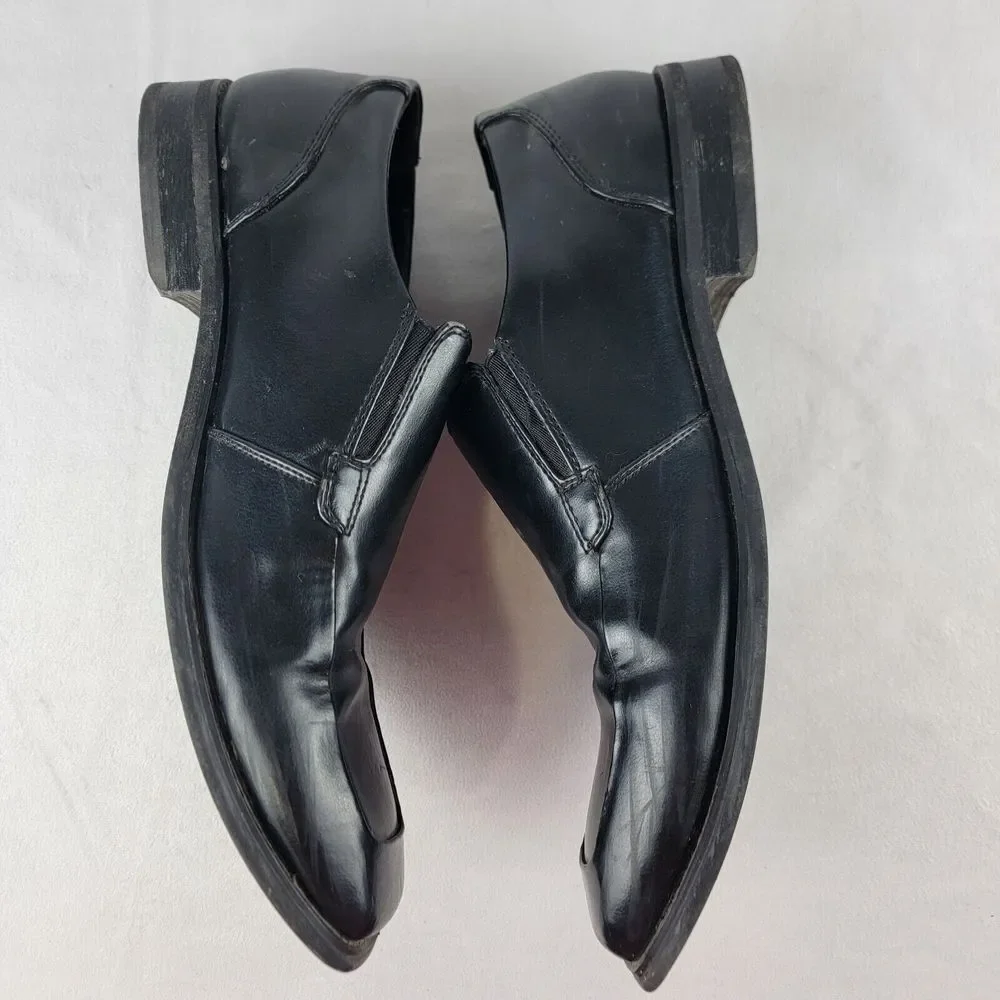 Apt 9 Men's Loafer Cushioned Shoes Casual Black Leather Slip On 10.5 M‎ Formal